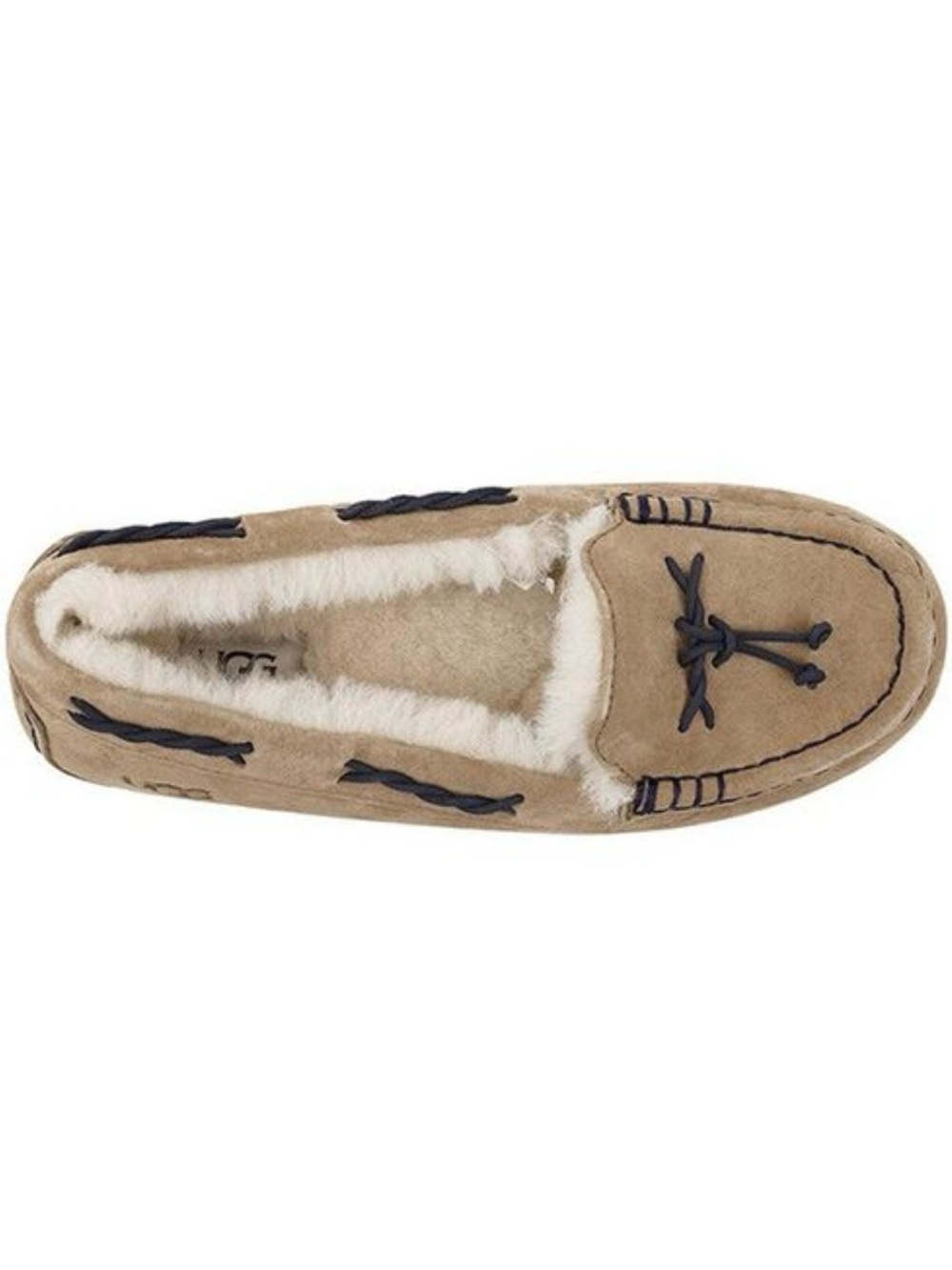 UGG Brett Slipper in Chestnut Suede, sheepskin lining